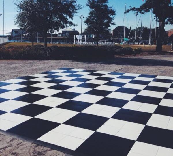 Black and White Checkered Dance Floor