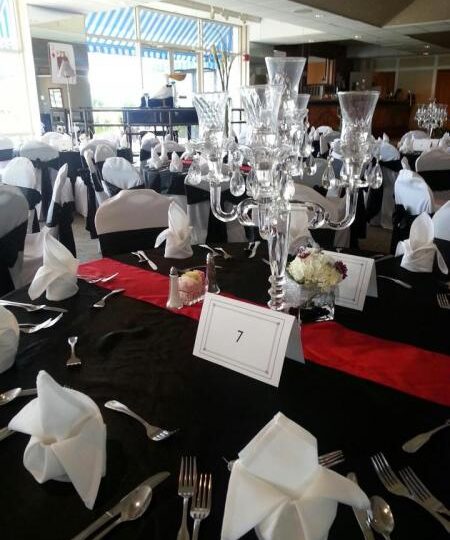 Crystal Candelabra at Sanders Beach Community Center.