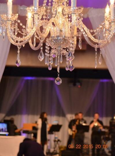 Crystal chandeliers add that touch of class