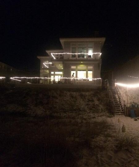Railing Lighting at a beach home reception site in Destin Florida